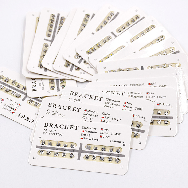 25 Model Dental Orthodontic Ultrathin Metal Bracket Braces Mini/Standard 018 022
