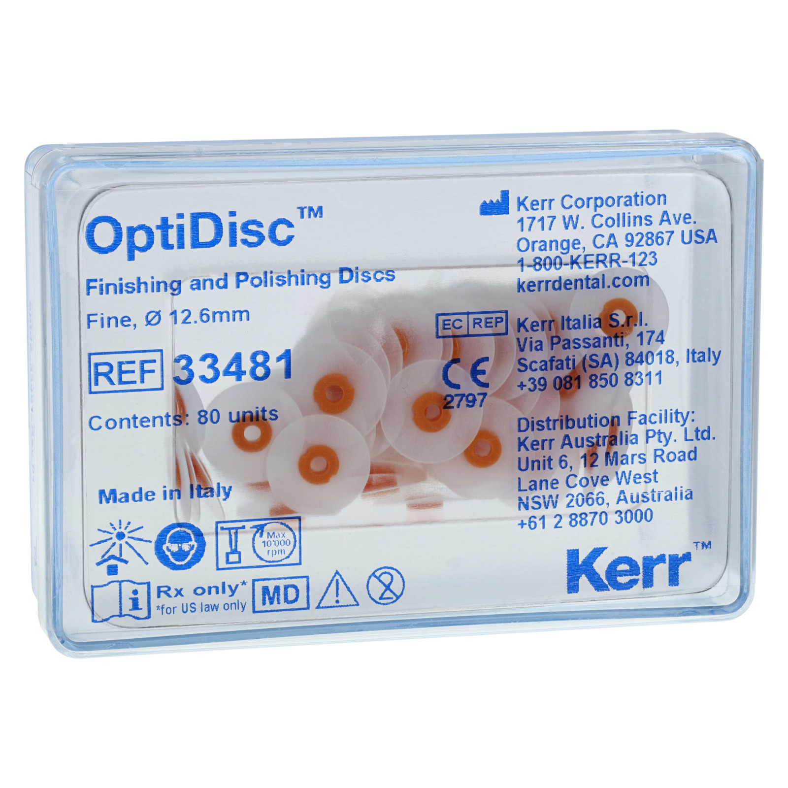 Kerr OptiDisc Finishing and Polshing Discs – Fine-Coarse 12.6mm (80/box)