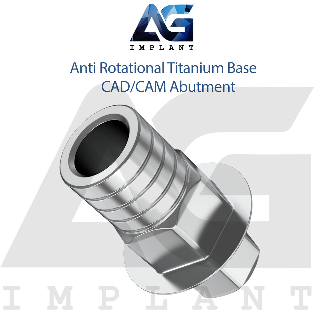Anti Rotational Titanium Base CAD/CAM Prosthetic Dental Lab Int Hexagon