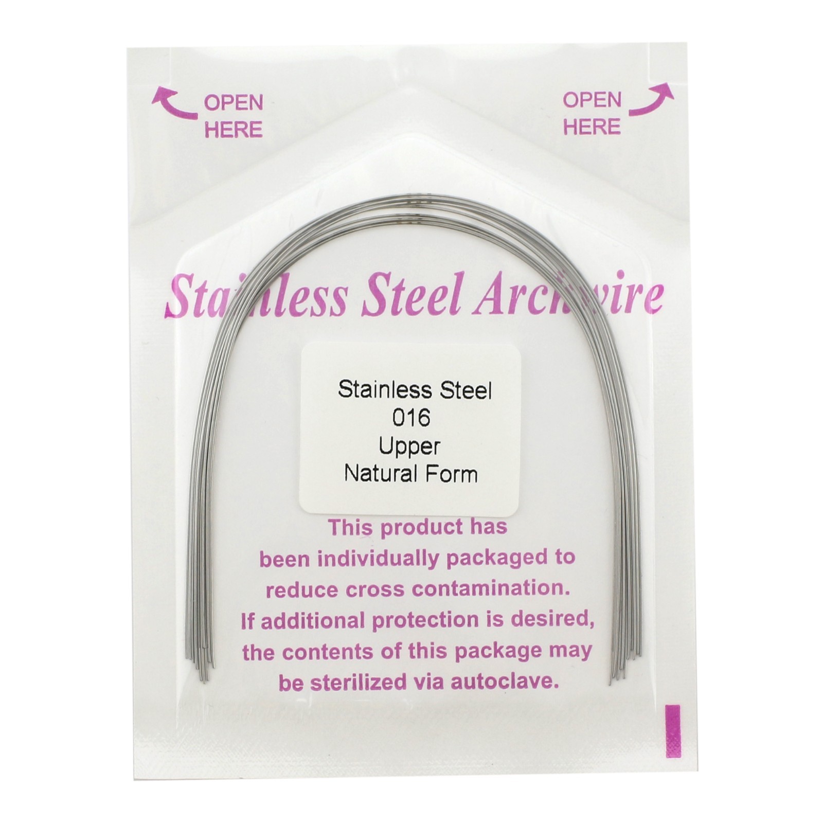 Dental Orthodontic Arch Wire Stainless Steel Natural Form Round Rectangular U L