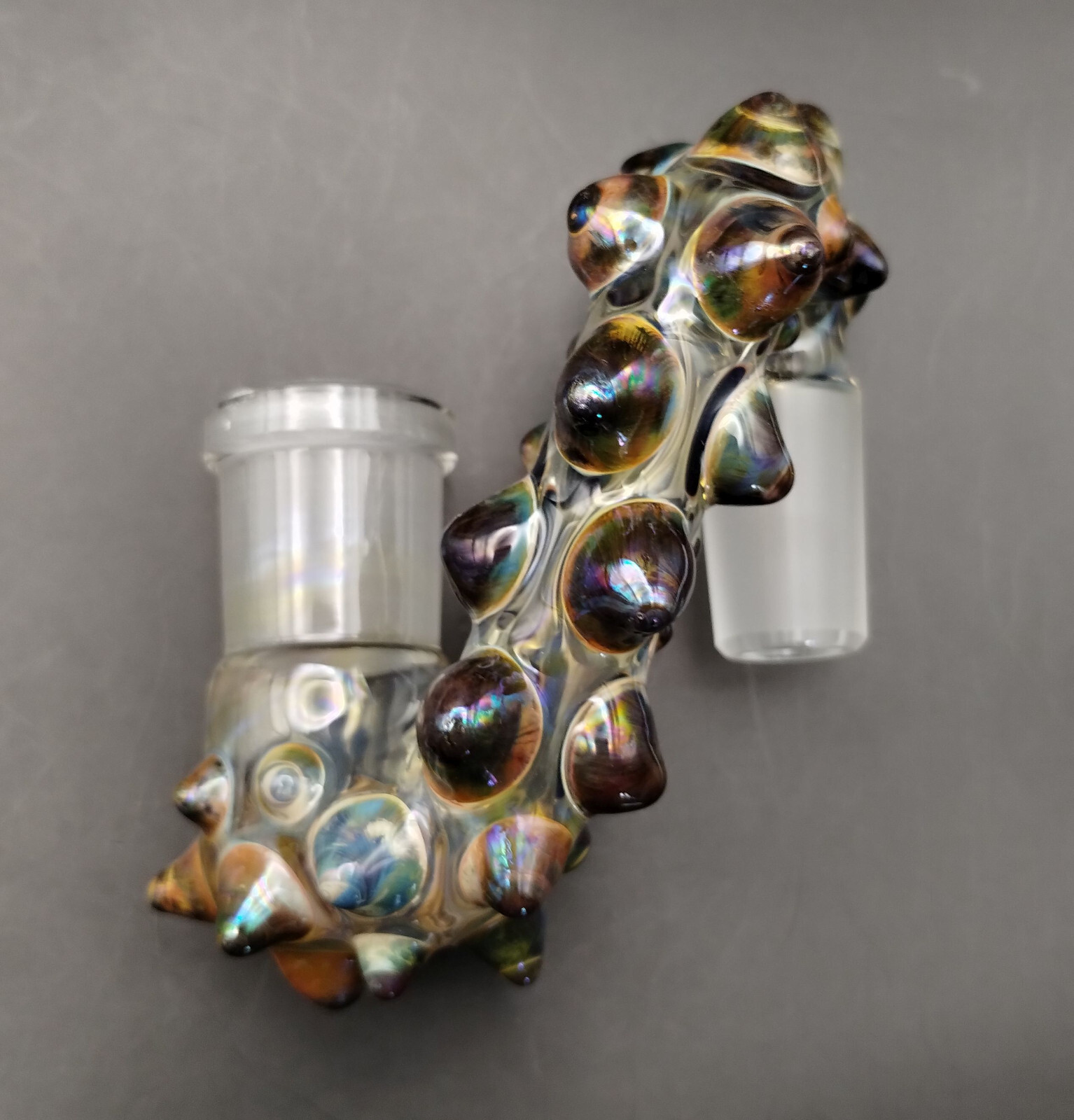 18mm Metallic (Green Exotic) Glass Drop Down Attachment Adapter