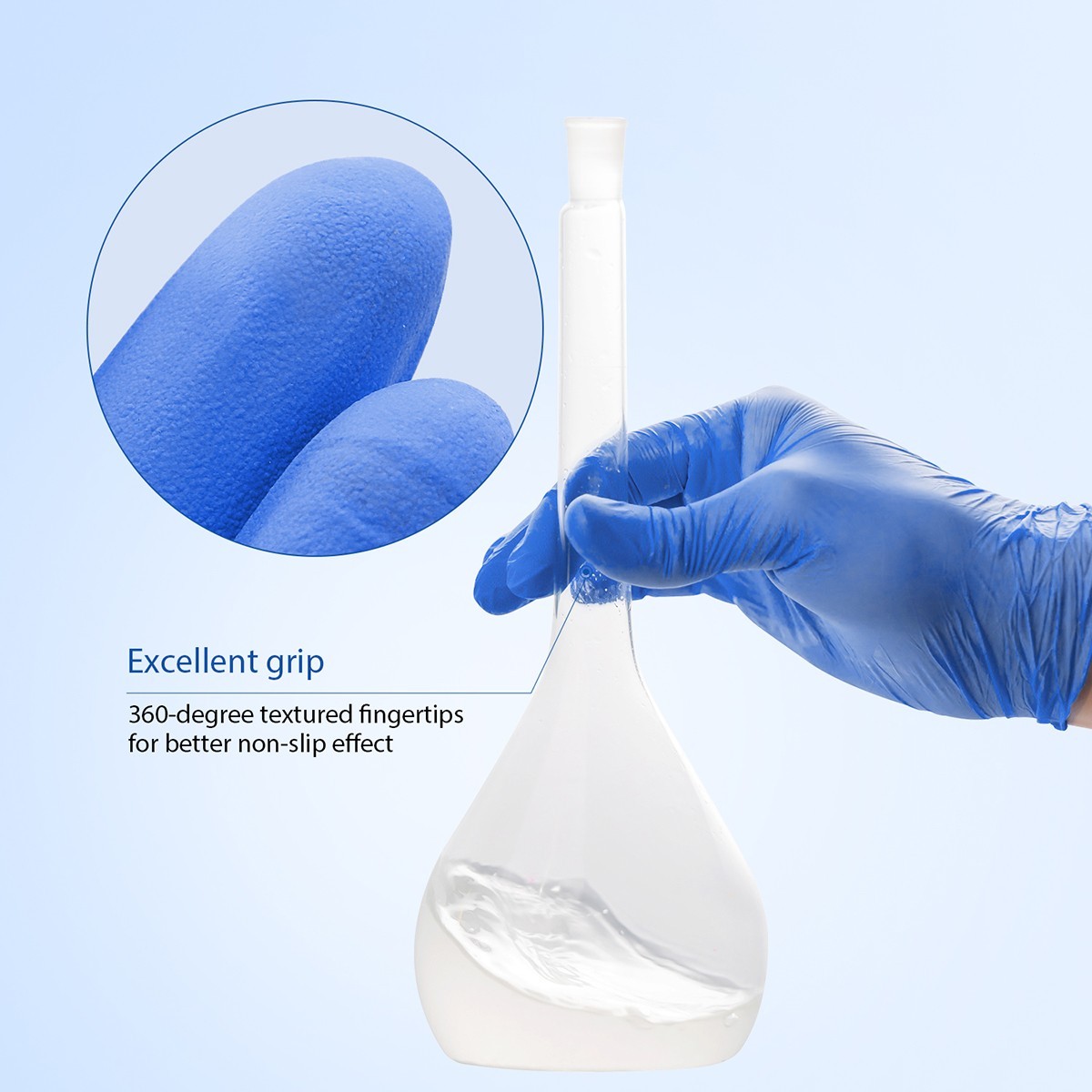 Blue Nitrile Medical Gloves Powder Free Latex Dental Grade Disposable Glove