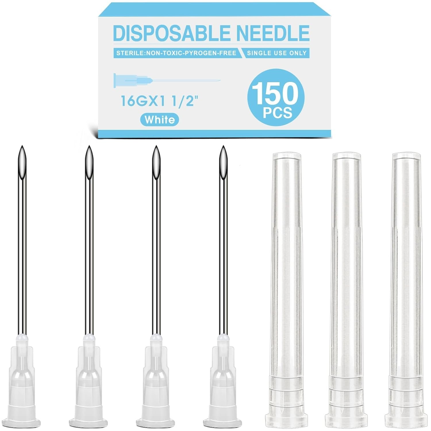 High-Quality Disposable 150 Count 1.5 Inch Luer Lock Needles for Industry Use