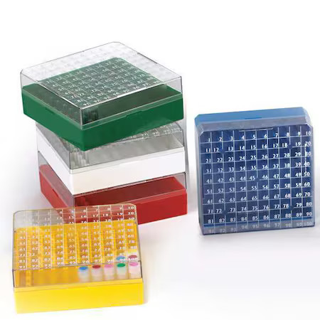 Globe Scientific 3050G Cryogenic Vial Storage Box, Green, Pk5