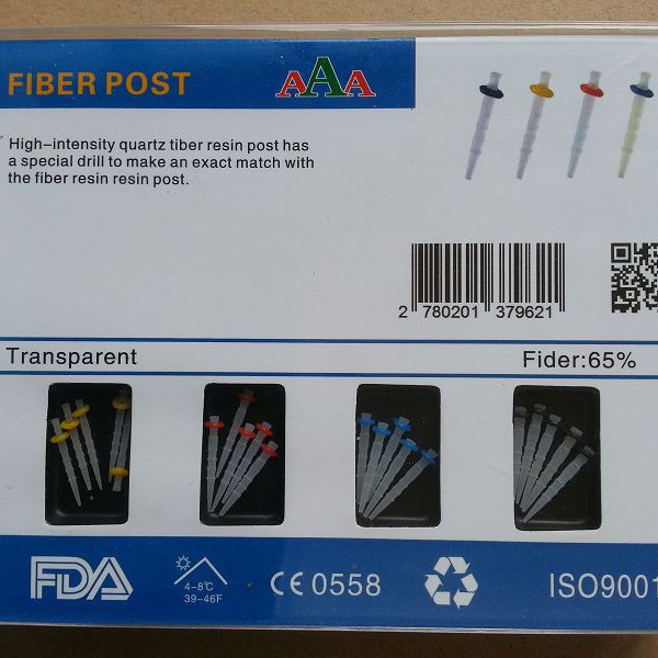 1 Box AAA Dental Oral Teeth Fiber Resin Screw Post 20 Pcs & 4-Drills Thread