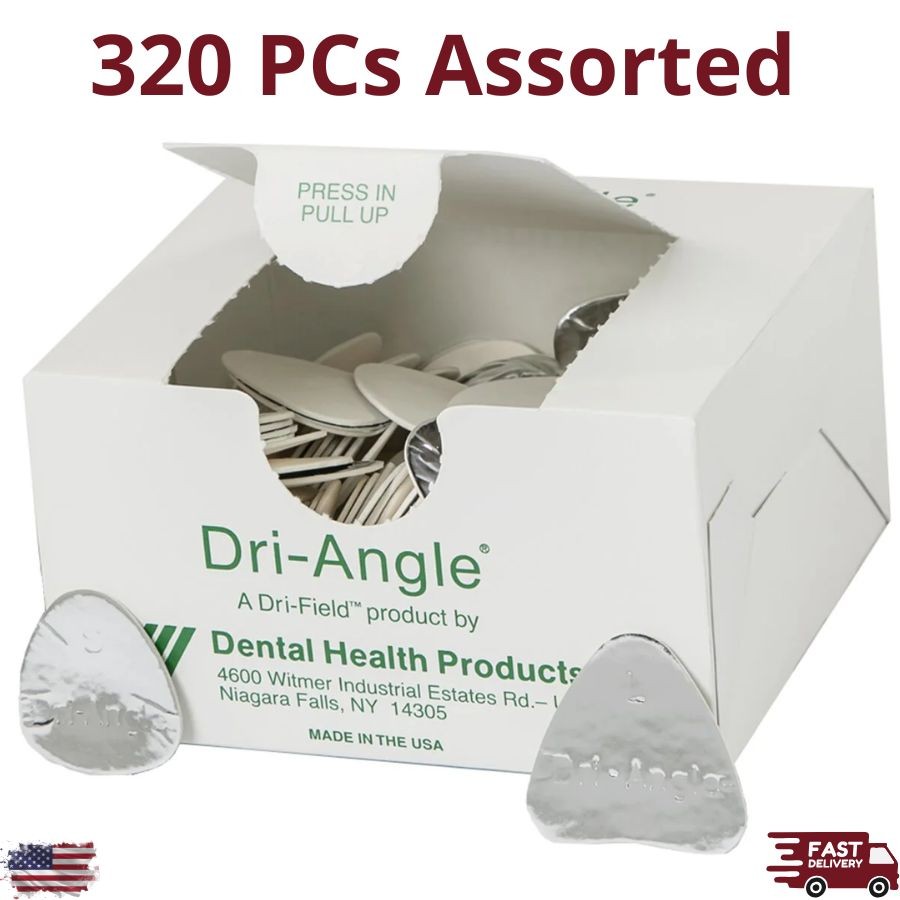 320Pcs Cotton Roll Substitute Silver Reflective Small Large Assorted Pads Saliva