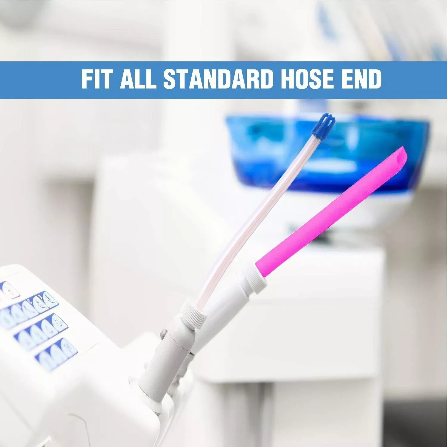 2 Types Disposable Dental High-Volume Evacuation HVE Suction Vented Suction Tips
