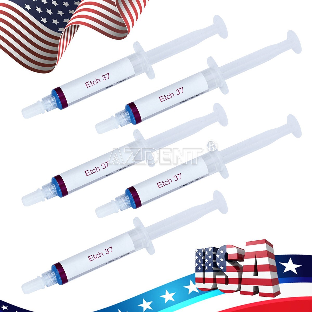 10X Dentex Dental Acid Etching Gel 37% 5 ml/syringe DX Etch 37