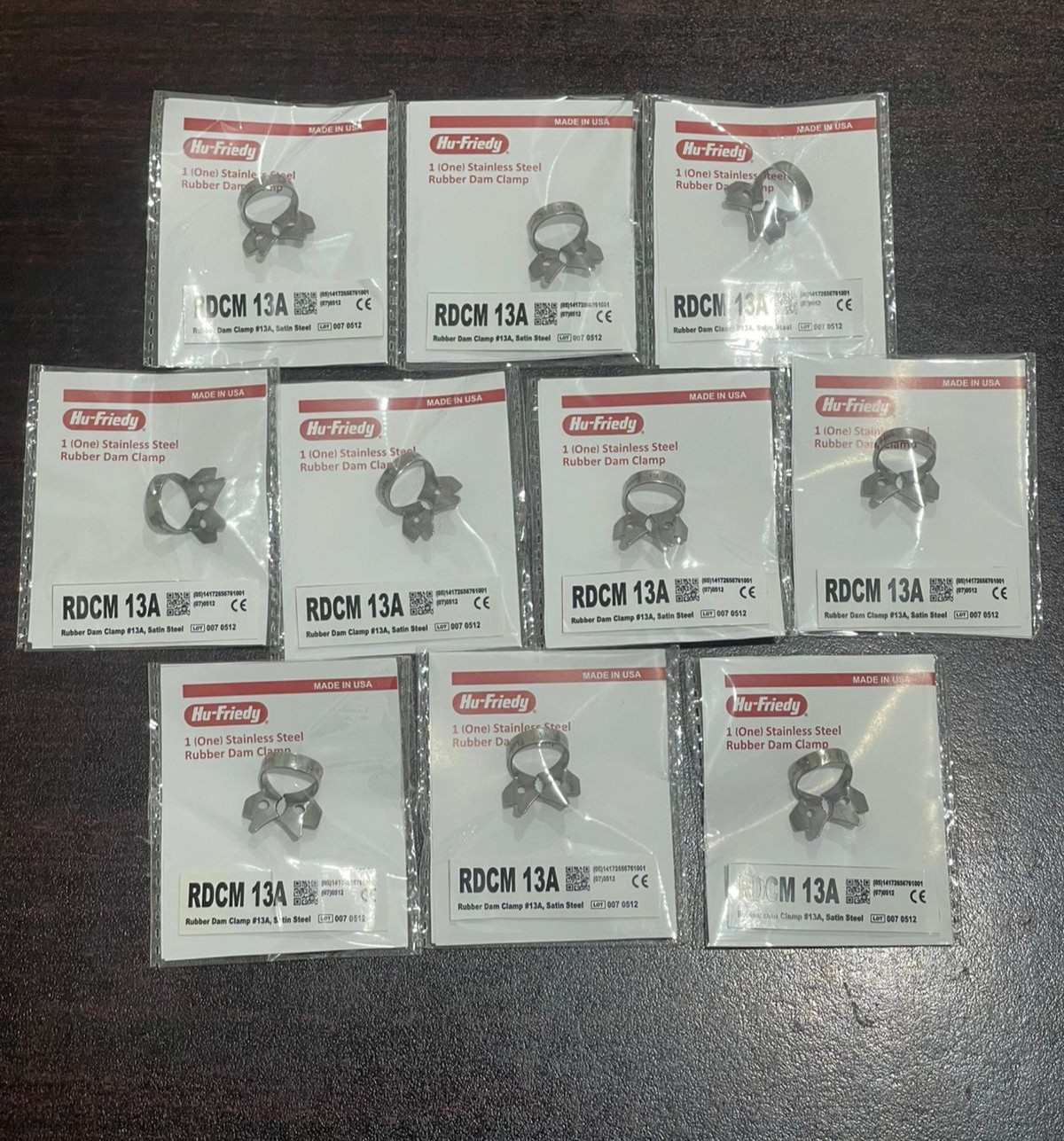 Lot of 20Pcs Rubber Dam Clamp No 13A | RDCM13A | HU FRIEDY