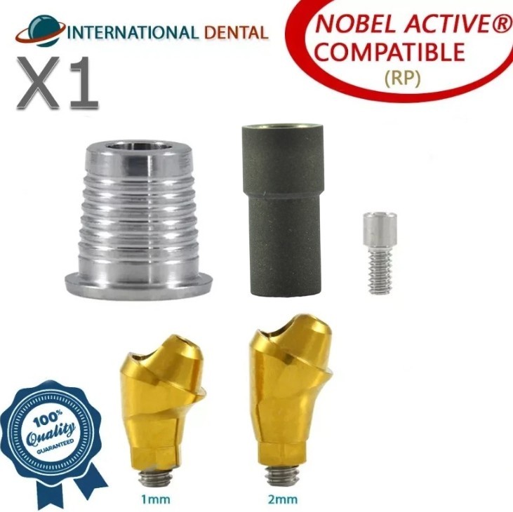 Angulated Multi Unit 1.6 CAD/CAM Set 30° Conical Active Hex RP 2.65mm Dental