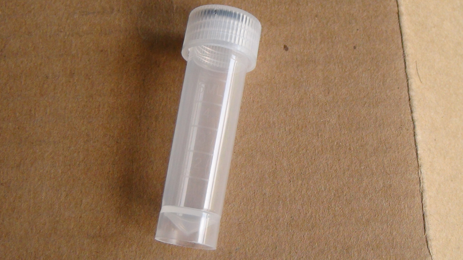 200 x 5mL Cryovial Screw Cap Transport Tubes Self Standing Sterile Clear