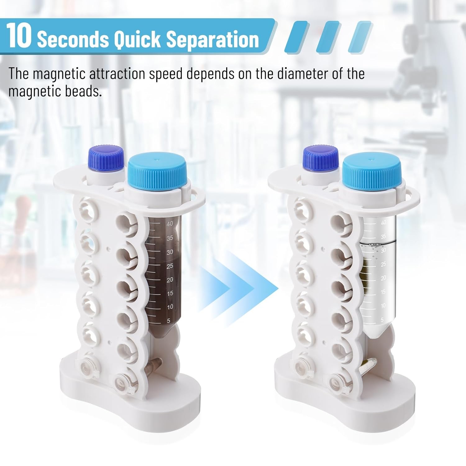 Magnetic rack separator 1.5mL Eppendorf tubes for DNA, RNA, purification