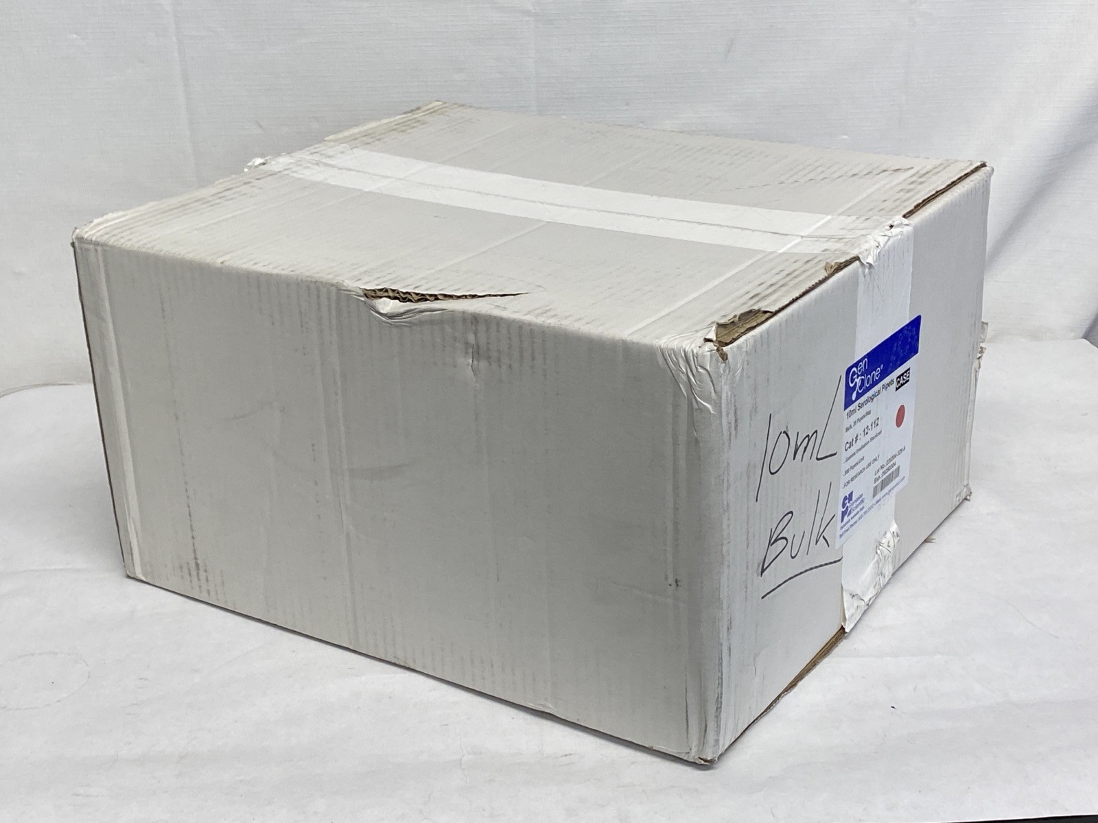 (500/Cs) GENESEE GenClone 10mL Graduated Serological Pipets Plug 25/Bag 12-112