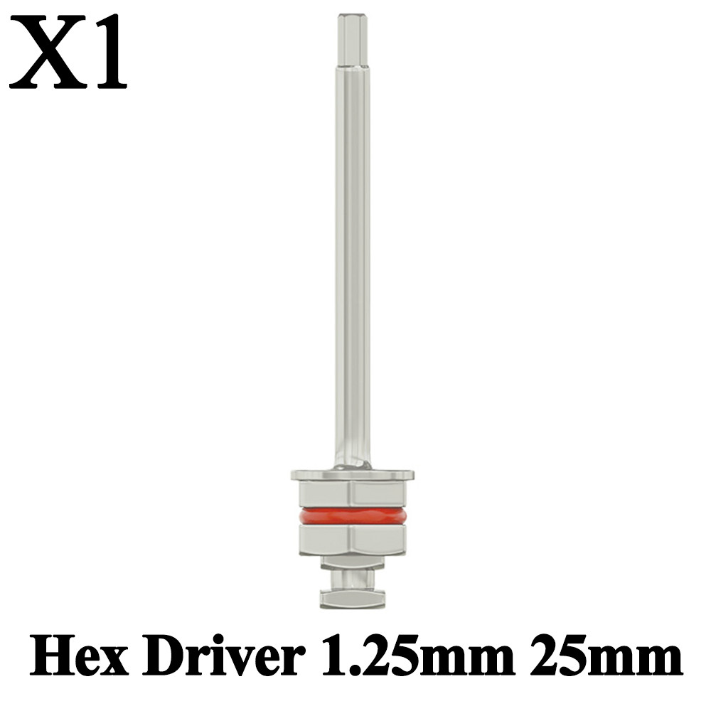 1x Prosthetic Screw Hex Driver Dental 1.25mm Ratchet Tool Install Fixation 25mm