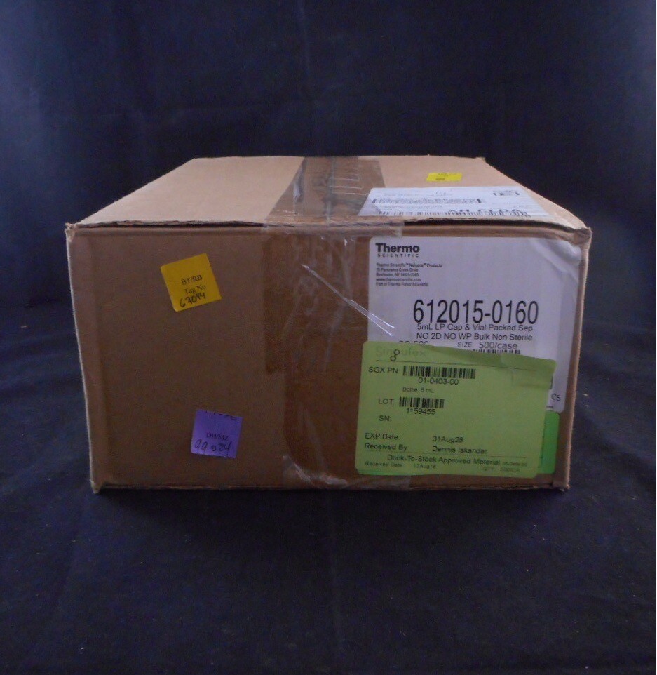 THERMO Plastic 5mL Vial 16 x 50mm Self-Standing w/ Screw Cap 612015-1060 500/CS