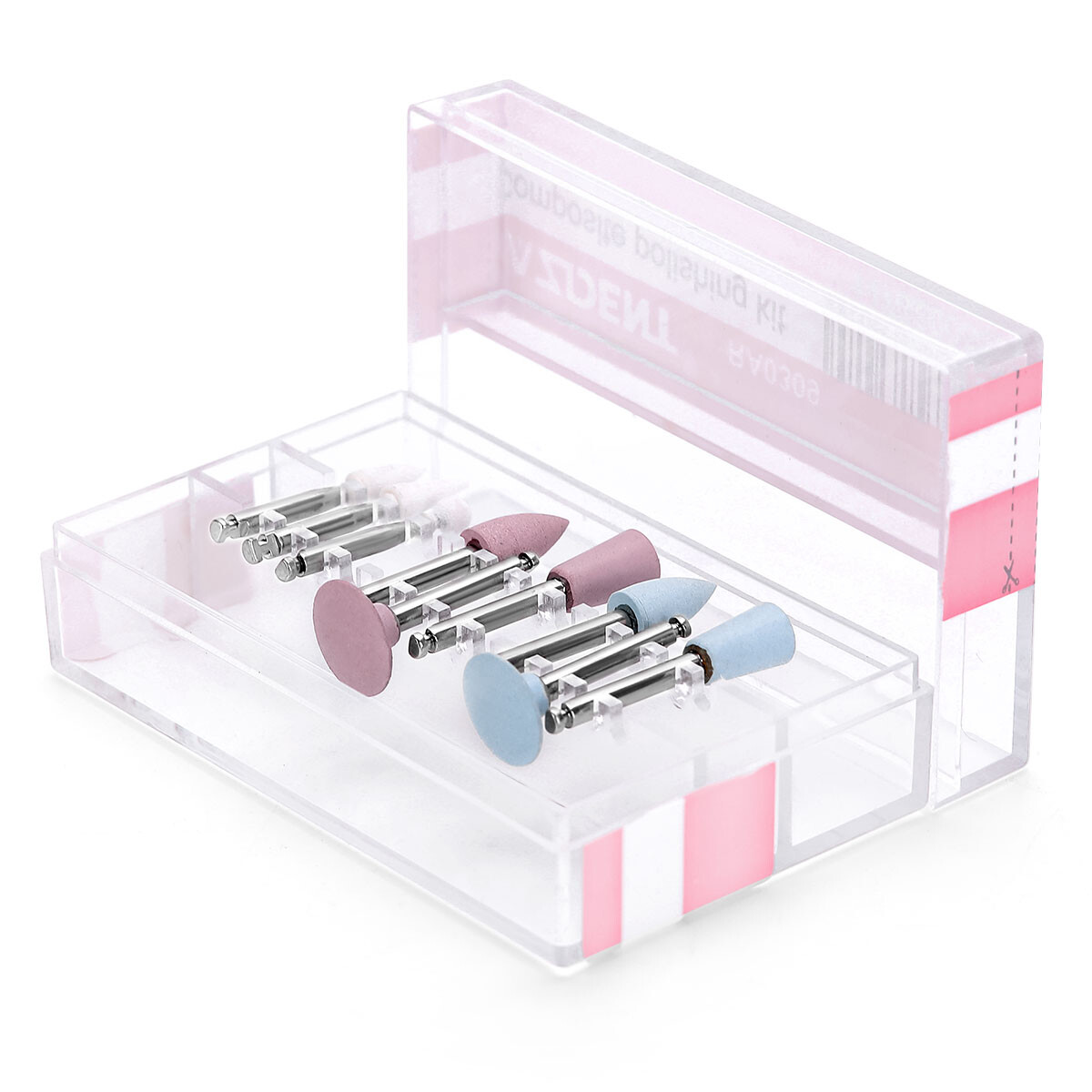 Dental Diamond Burs Cups Composite Polishing Kit RA0309 For Low Speed Handpiece