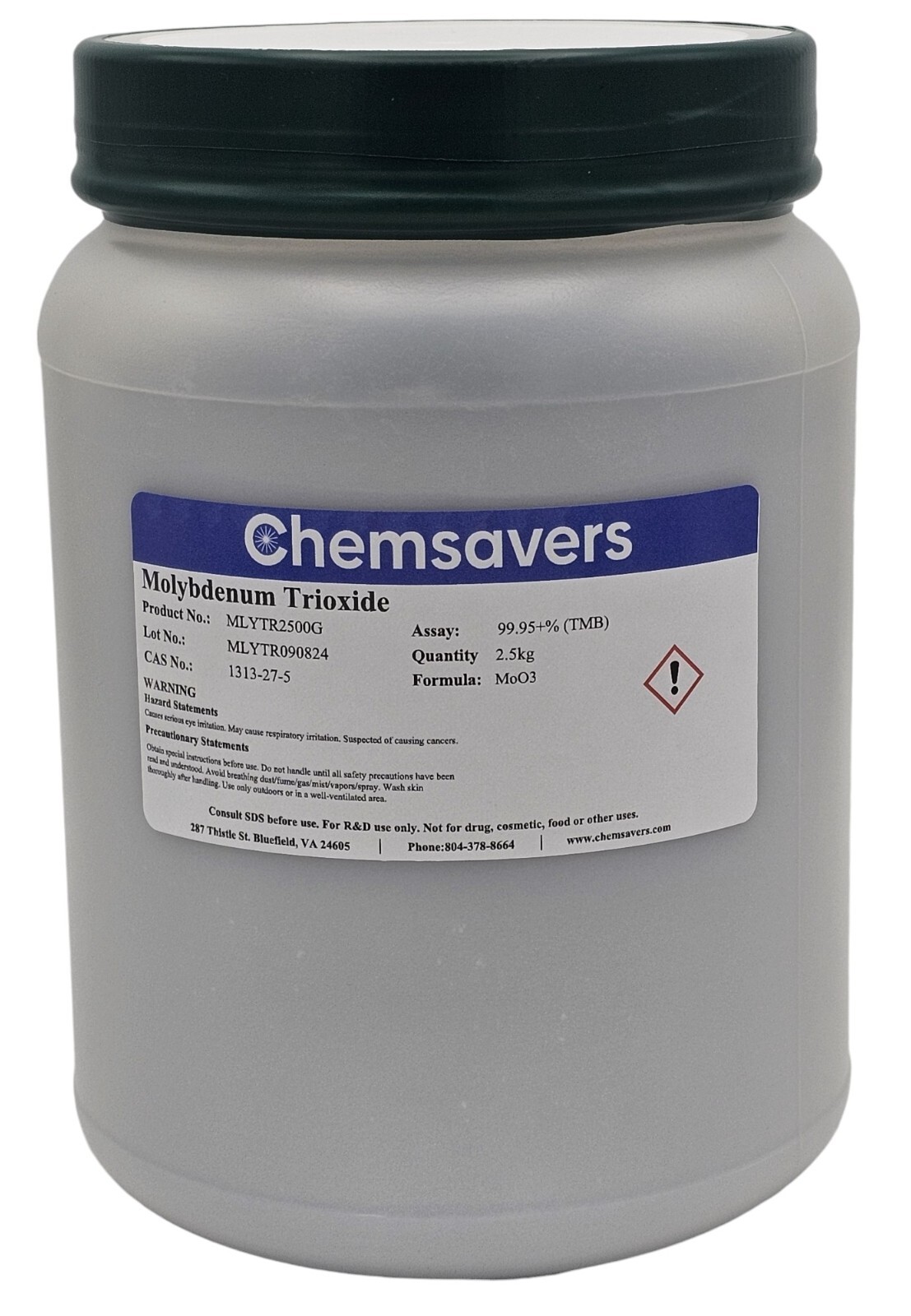 Molybdenum Trioxide, 99.95+% (Trace Metals Basis), 2.5kg