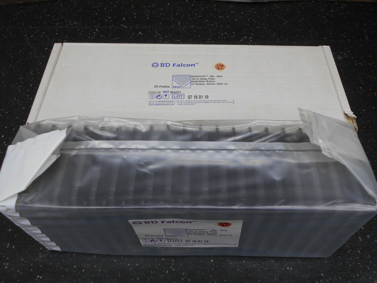 BD FALCON 353221 MICROTEST 384 WELL 120µL ASSAY PLATE BOX OF 20
