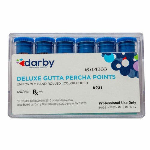 Deluxe Gutta Percha Points, , #30, 120/Box, 6 Vials of 20