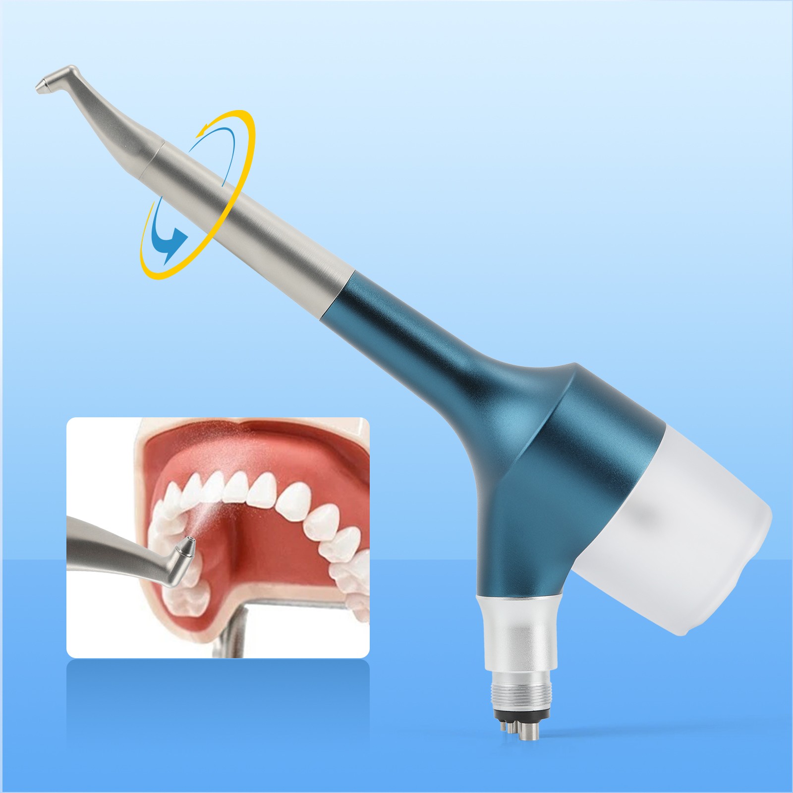 Dental Air Prophy Flow Teeth Polishing Polisher Handpiece Hygiene Jet 4 H KV/EMS