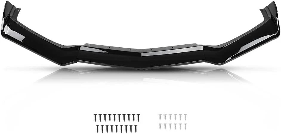 Front Bumper Lip Splitter Compatible Chevy Corvette C8 All Model 2020-2024 Black