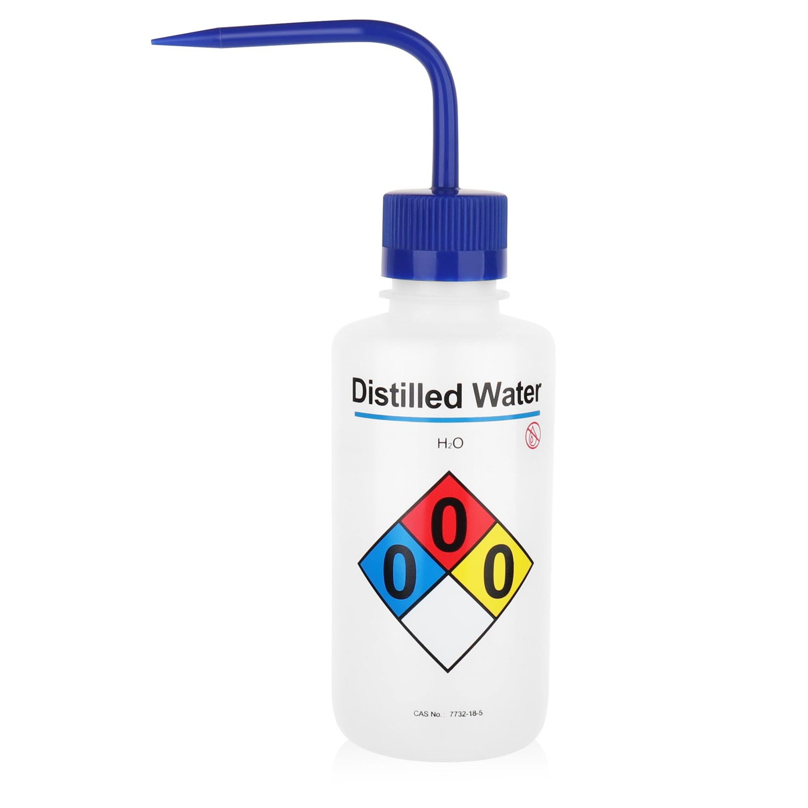 Distilled Water Wash Bottles, 1 PC of Vol.500ml (17oz), Narrow Mouth, Self-Venti
