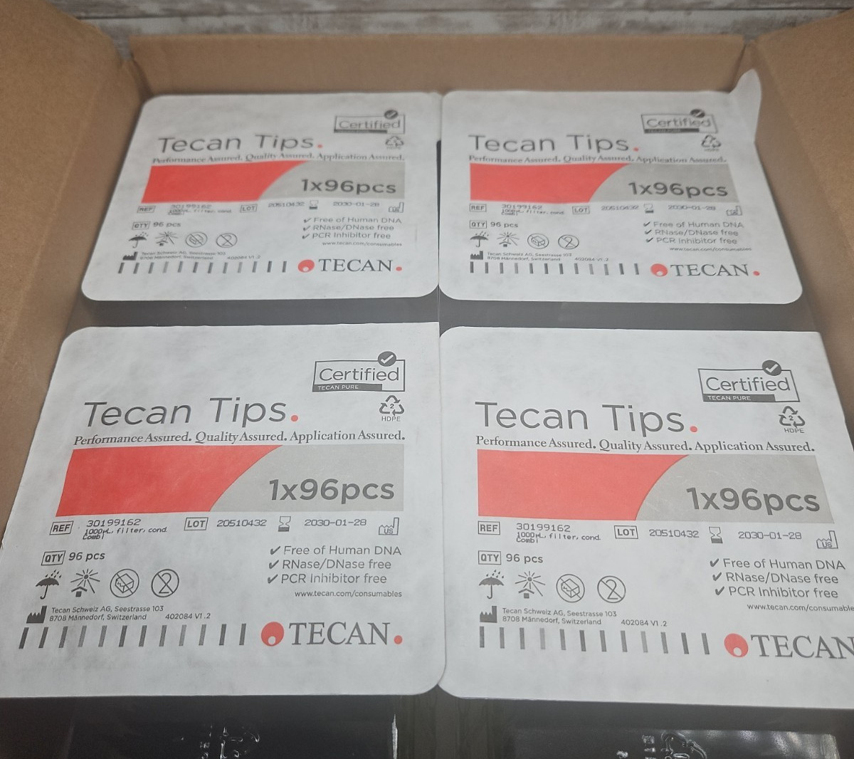 Tecan Tips 1000µL Filter Conductive Combi 1 x96pcs CASE – 24 #30199162 Exp: 2030