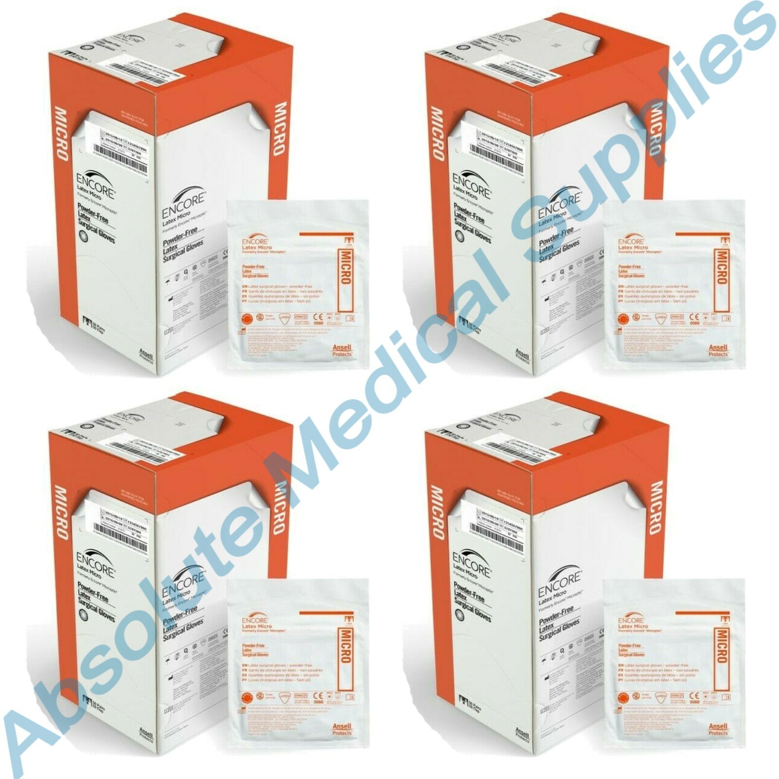 *200-Pairs* Ansell Encore Dermashield Surgical Size-6.5 Gloves 5787002