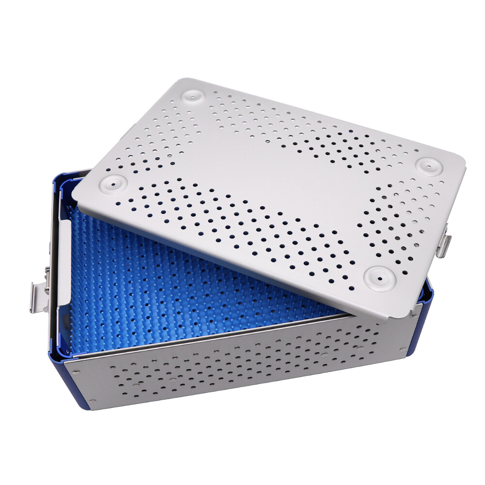 double layer sterilization tray case box 300*200*90mm surgical instrument，US