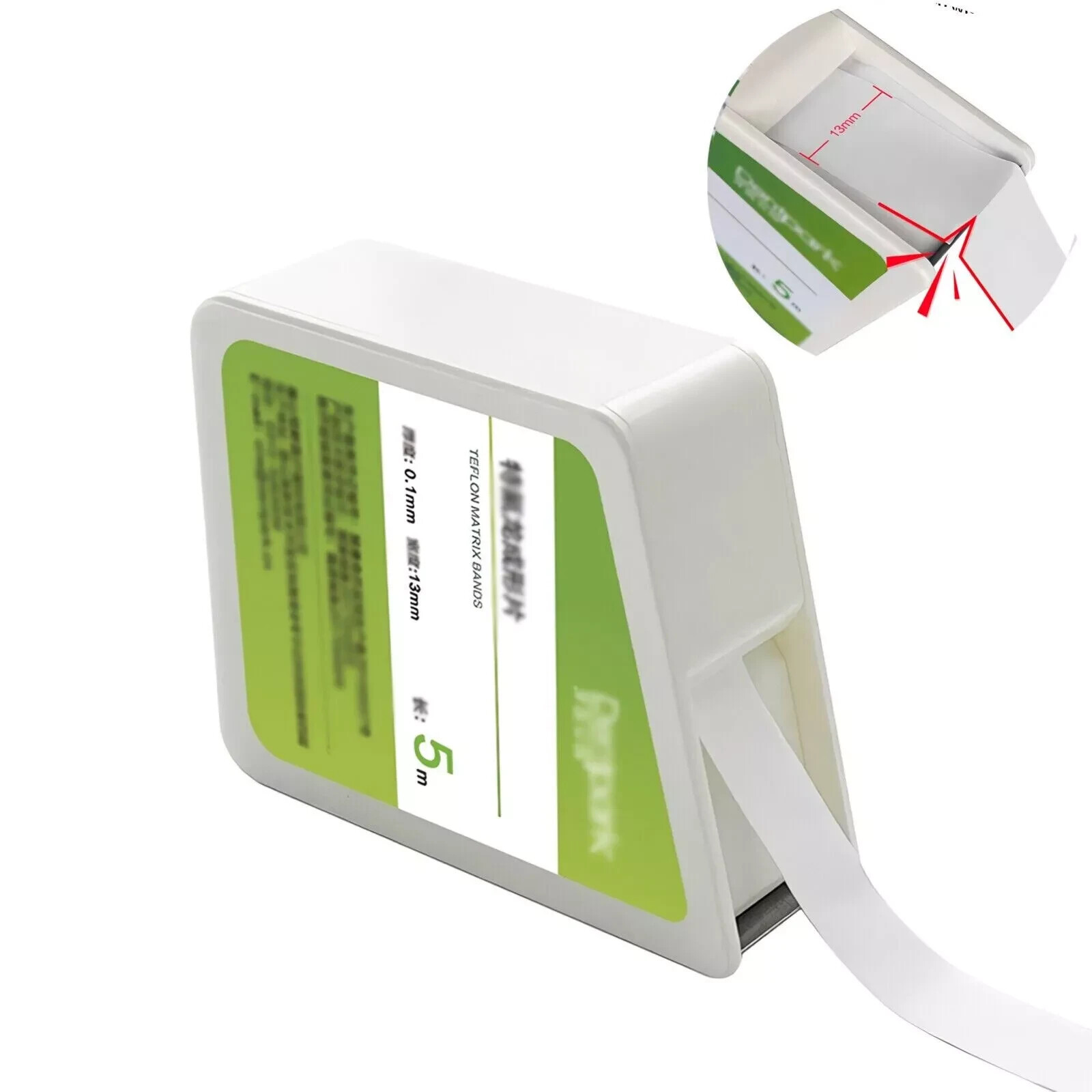 Dental Teflon Matrix Bands PTFT Anti-Corrision Non-stick Isolation 0.1mm Blade