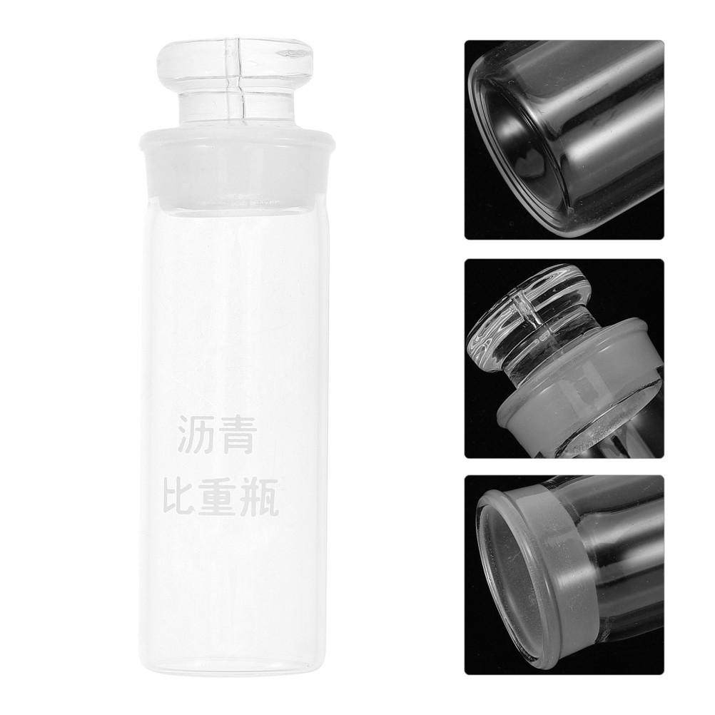 2Pcs Compact Laboratory Glass Bottles for Asphalt Volumetric Density and Testing