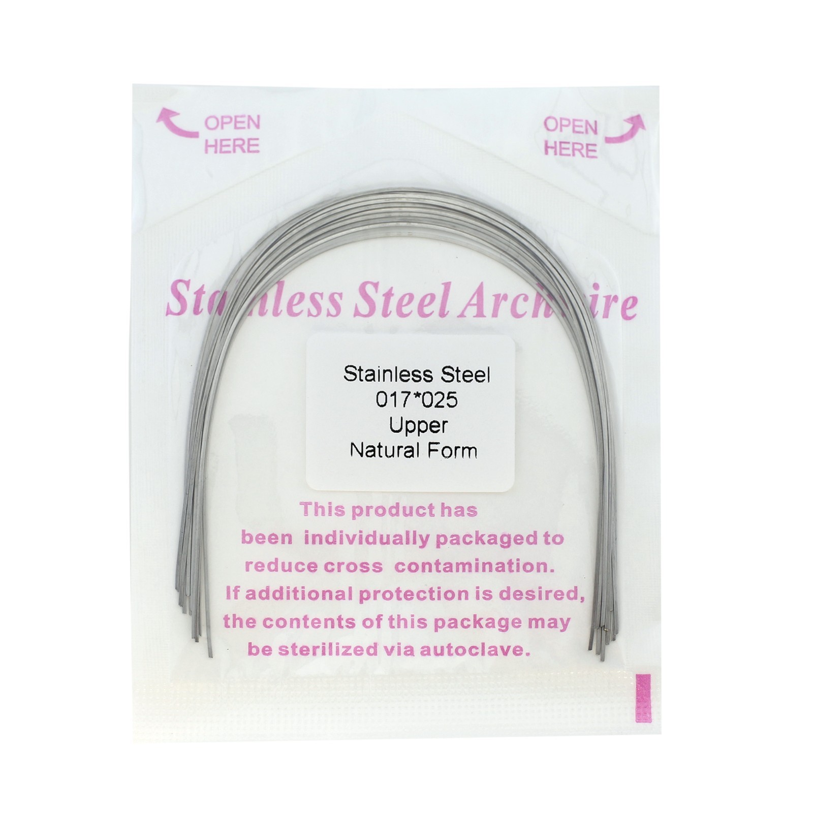Dental Orthodontic Arch Wire Stainless Steel Natural Form Round Rectangular U L
