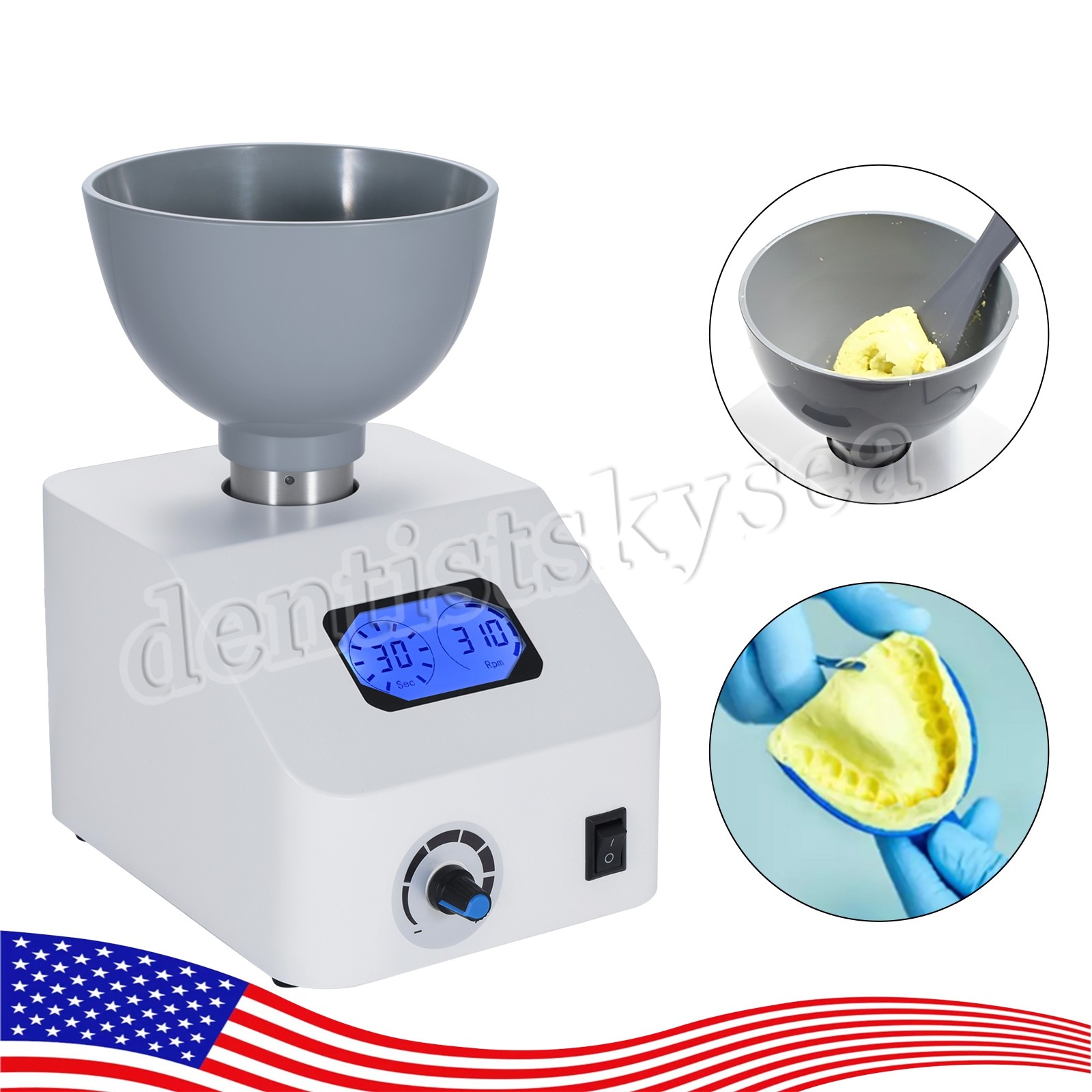 DENTAL LAB DIE STONE IMPRESSION MATERIAL ALGINATE MIXER 110V or 220V