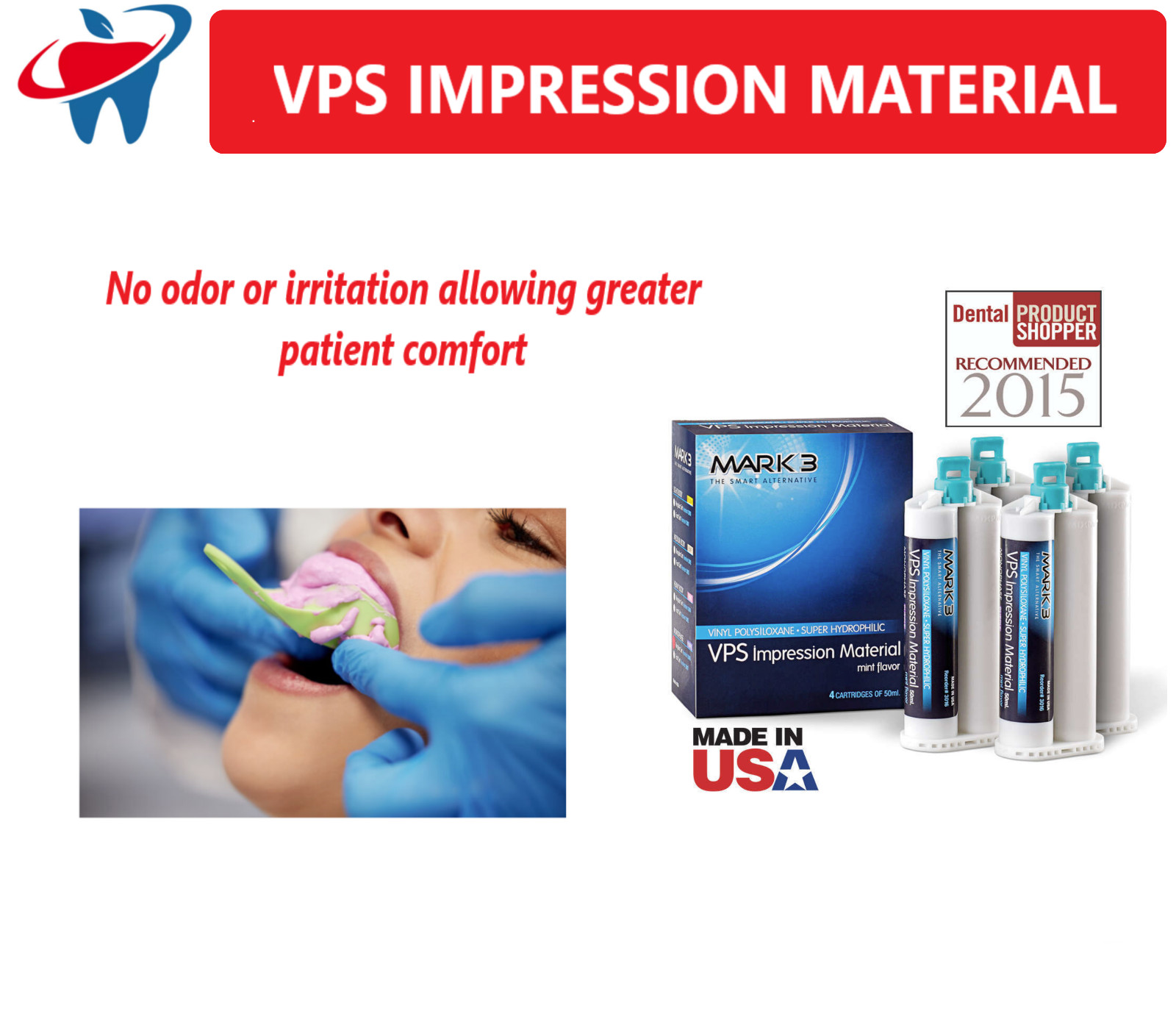 MARK3 Dental VPS Impression Material Light Body Fast or Regular Set Alginate USA