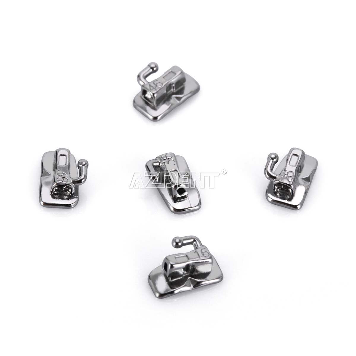 Dental Monoblock Ortho Buccal Tube 1st Molar Bondable Non-Conv Roth / MBT 0.022