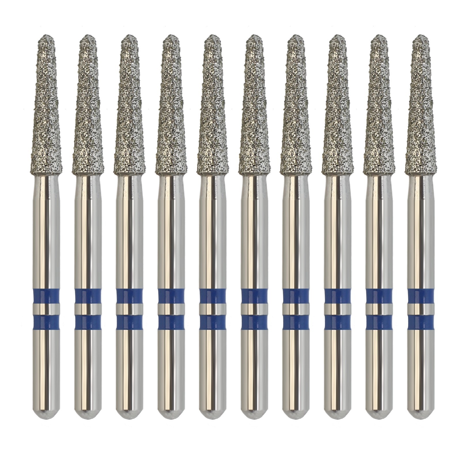 Zirconia Cutting Diamond Burs FG Z856/018M Round End Taper Medium Grit Dental