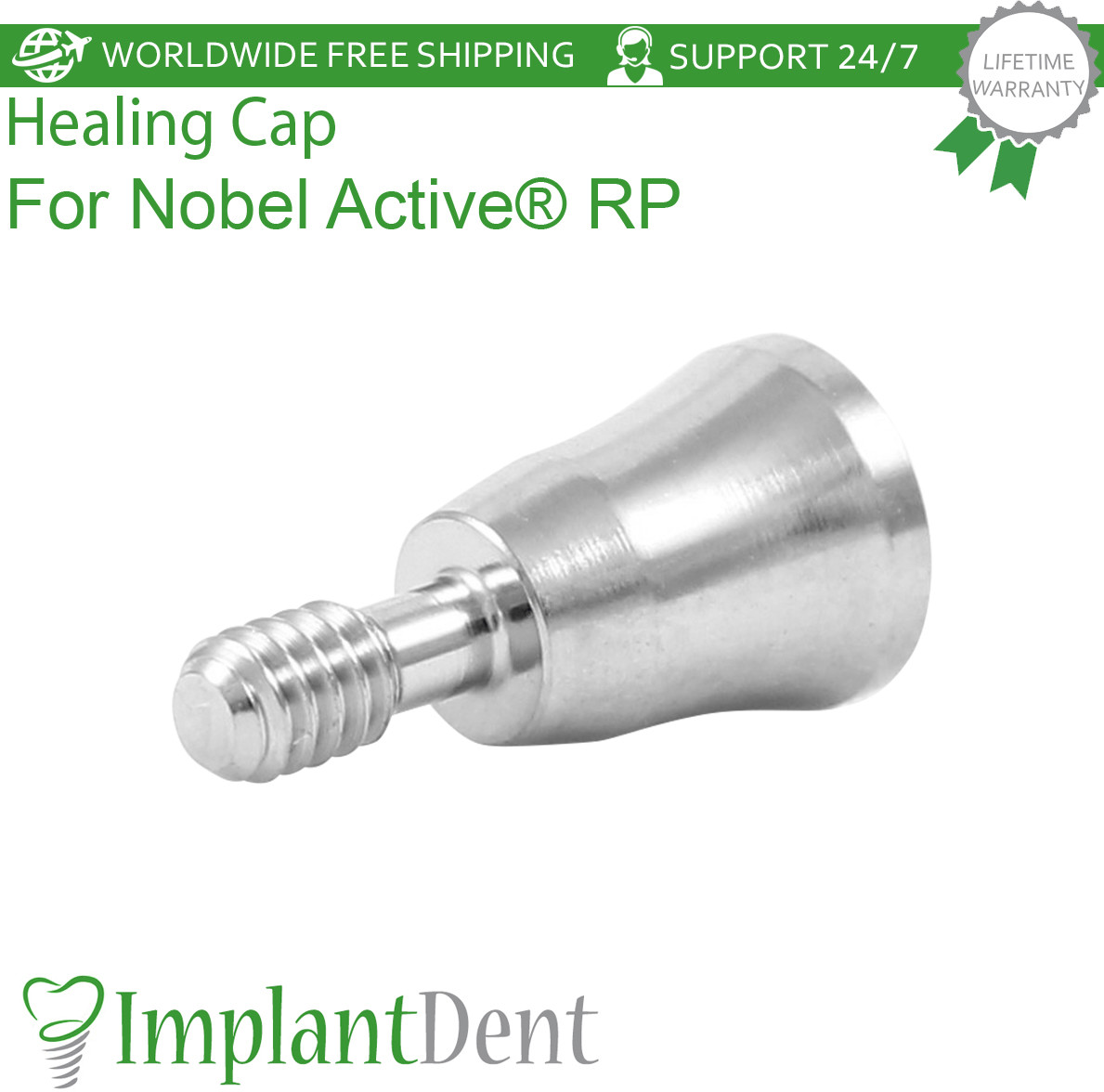 50x Dental Healing Cap Regular Platform RP Conical Connection Hex 2.65mm
