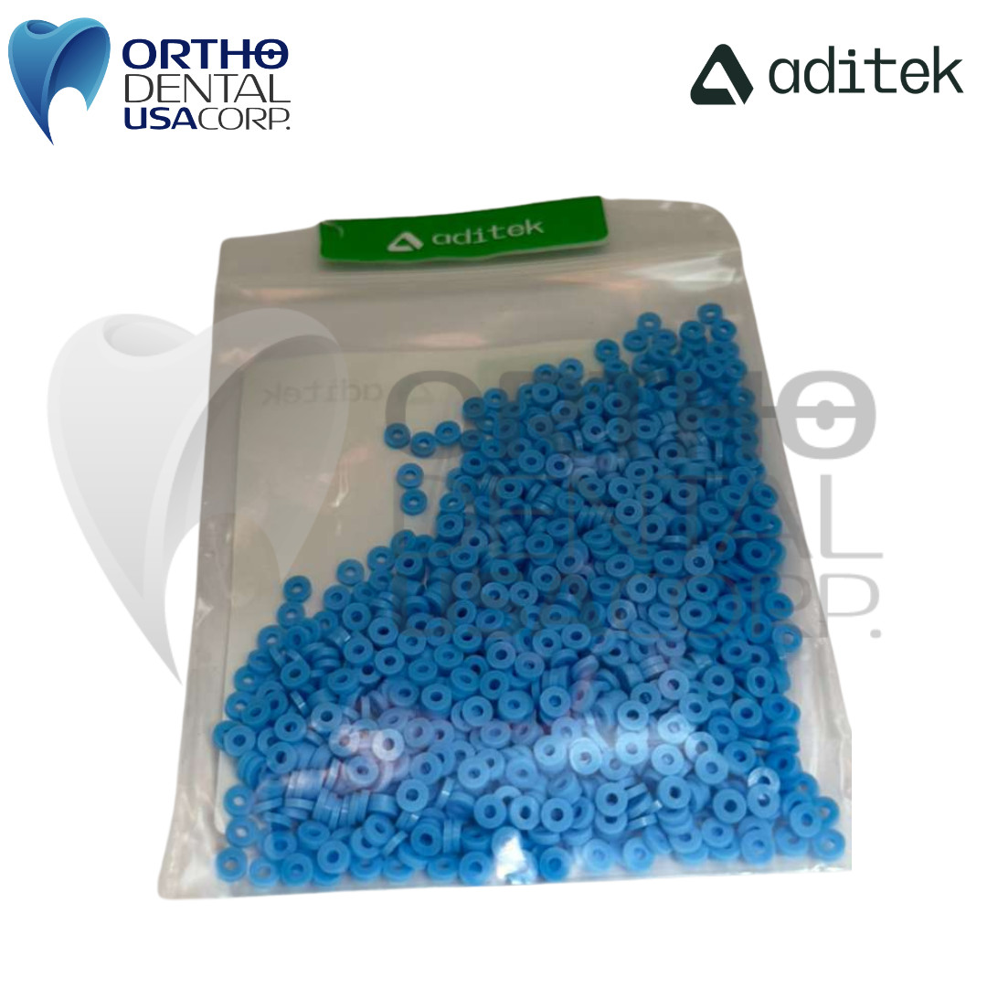 Orthodontic separator Elastic 5/32″ Blue Pack 1,000 pcs pack Aditek Orthodental