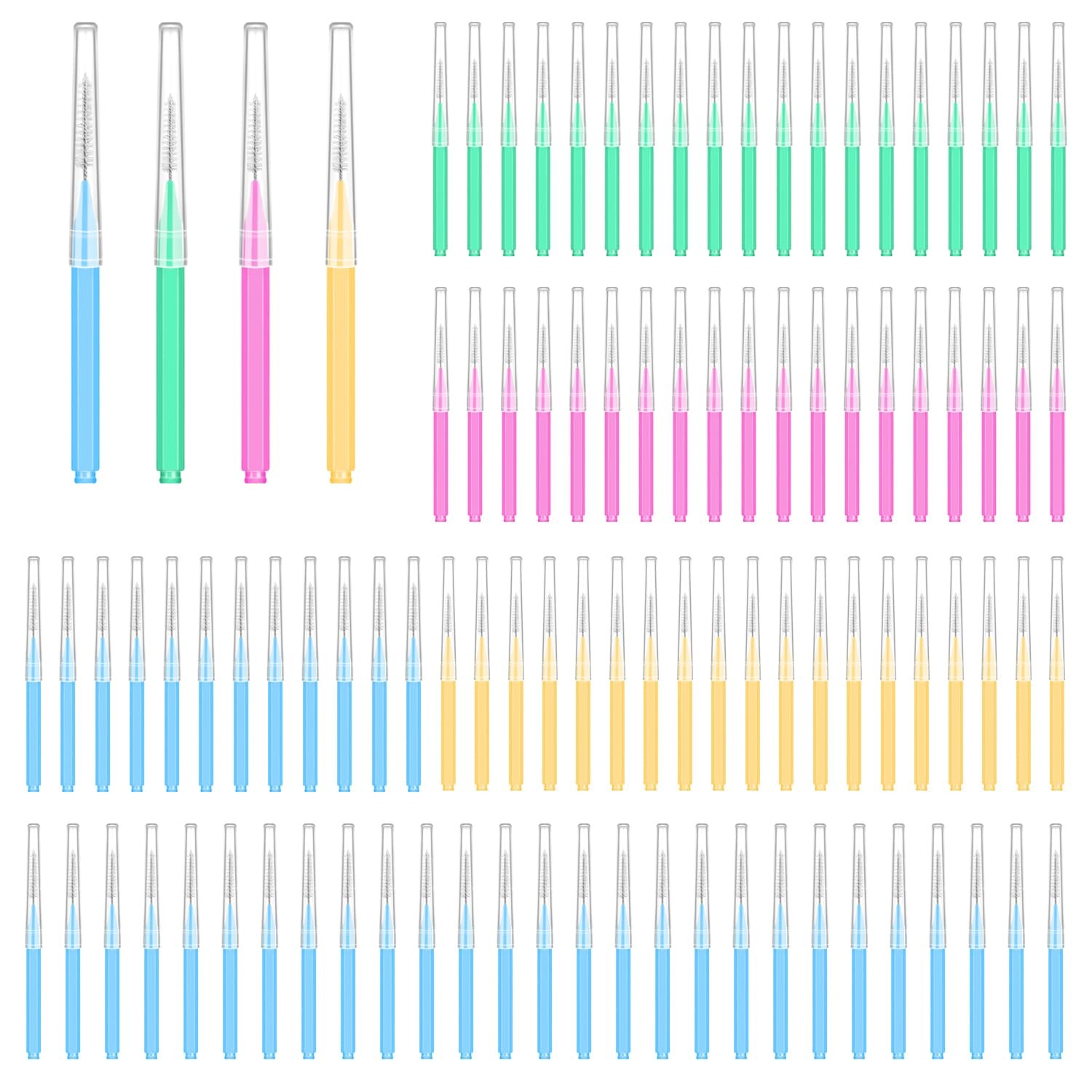 100PCS Interdental Brushes Between Teeth for Braces, Flossers Brush Cleaner, …