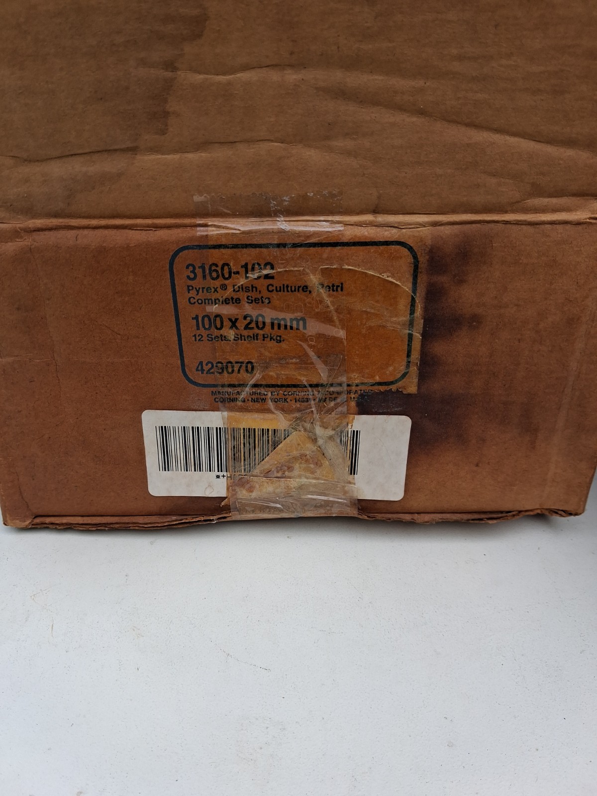 Corning PYREX Glass 60 x 15mm Petri Culture Dish Bottom /top 3160-102 Box of 12