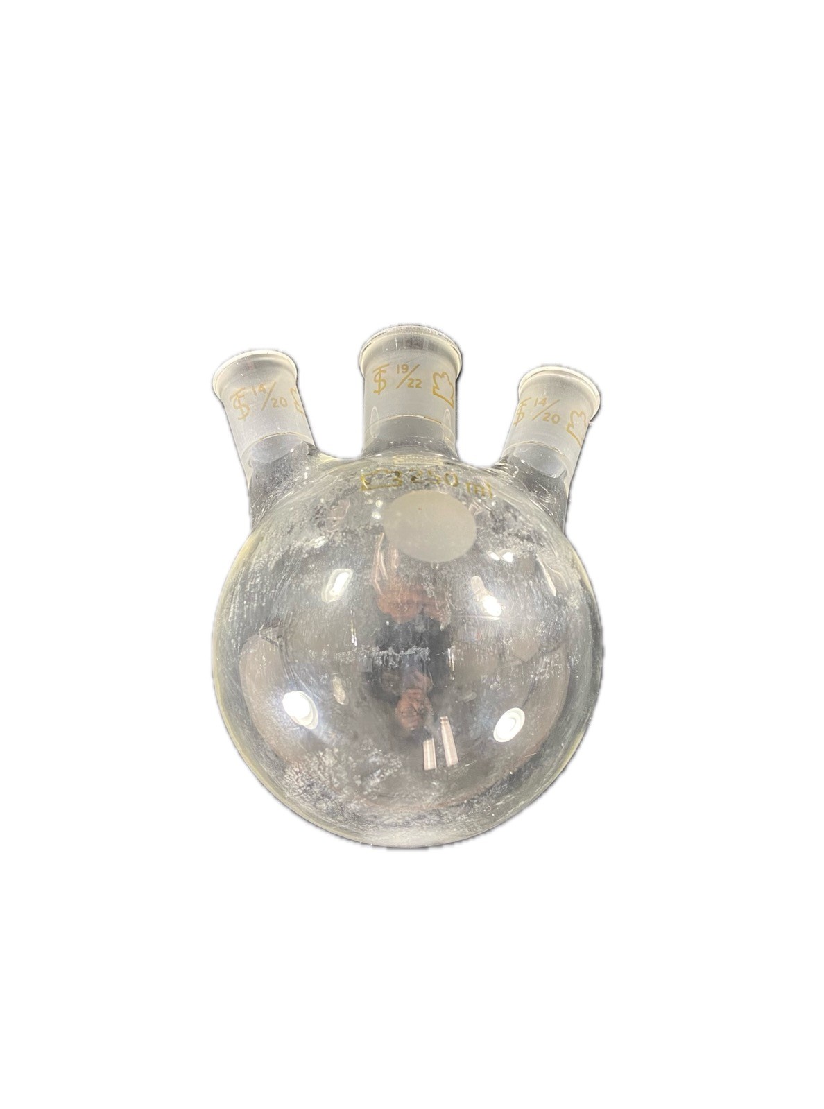 BANTAMWARE 250mL Three-Neck Round Bottom Flask 19/22 CN 14/20 SN 295550-0250