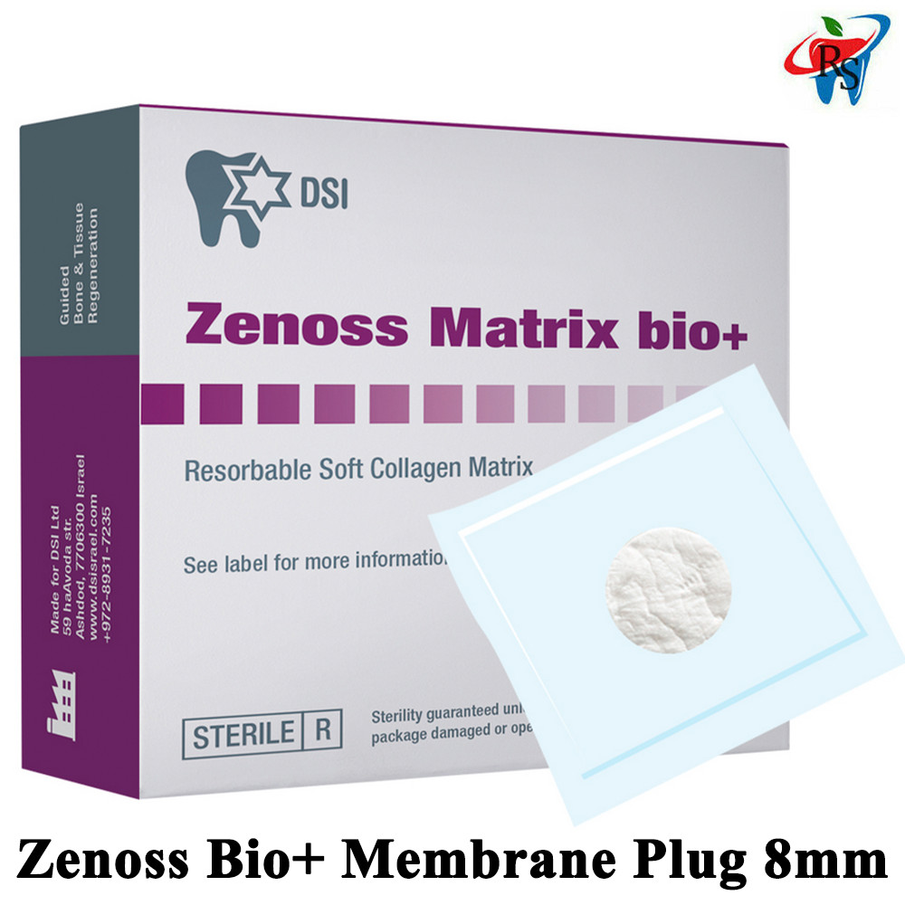 1pcs Dental Zenoss Bio+ Resorbable Collagen Bovine Matrix Membrane Plug Ø8.0mm