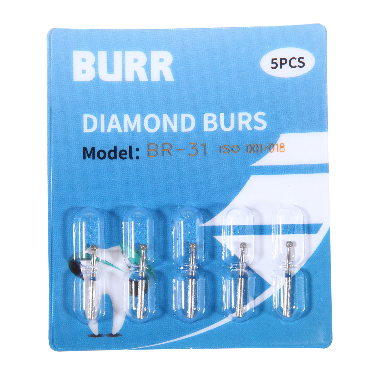 100 piezas Burr fresas de diamante salees FG medio 1,6mm Kit FG1.6MM