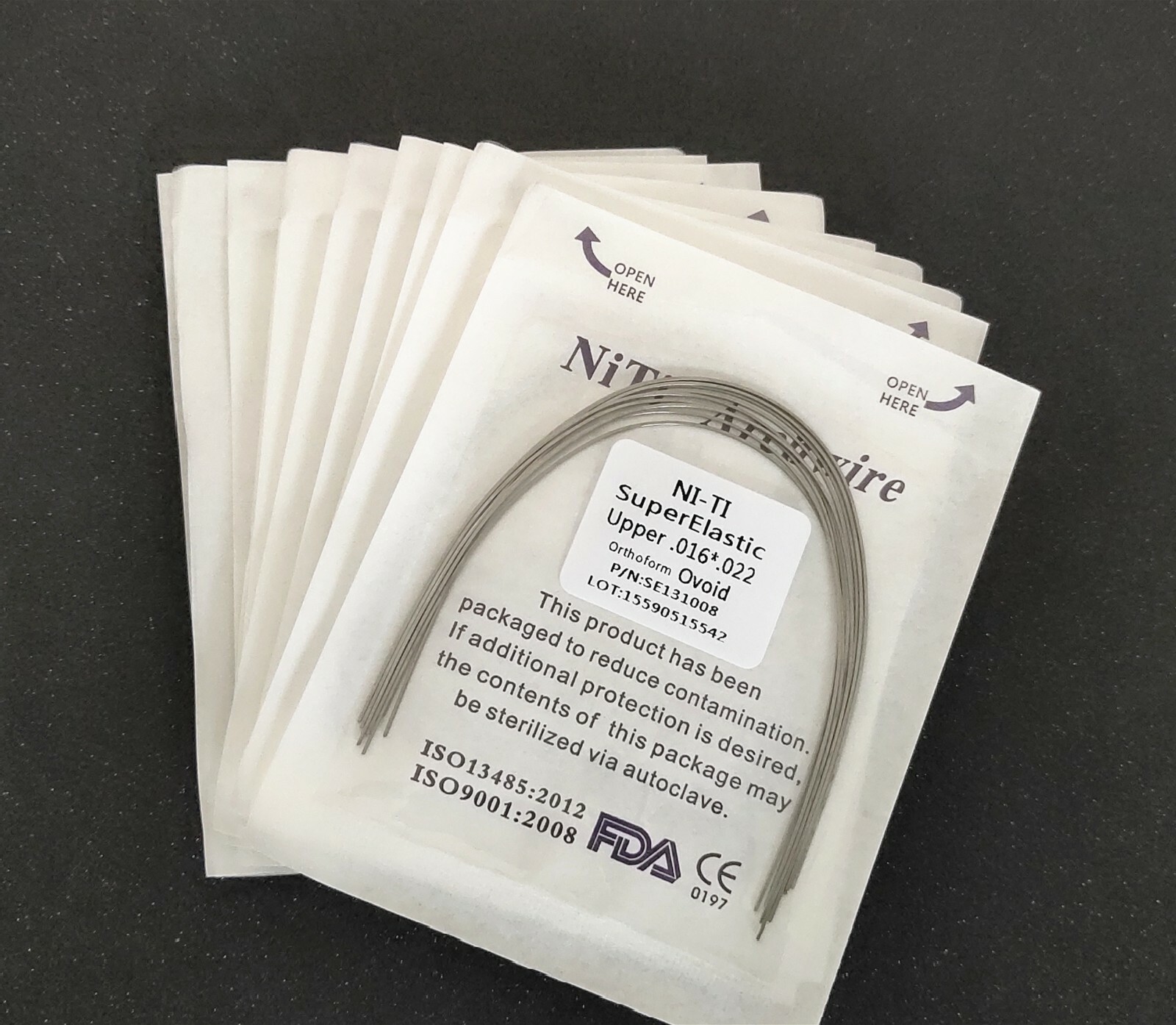 100 Packs Rectangular Niti Super Elastic Arch Wires Ovoid Form Orthodontics Bows