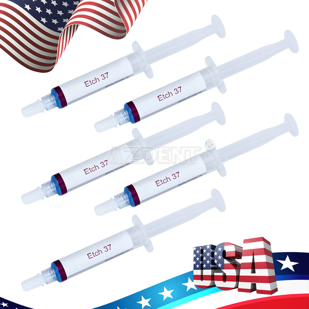 5 X DX. Dental DENTEX Dental Acid Etch Etching Gel 5ml/syringe