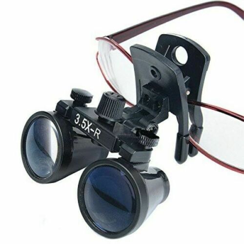 Dental 3.5X-R Binocular Loupes Compound Optic with Bag Clip-on Magnifier DY-110