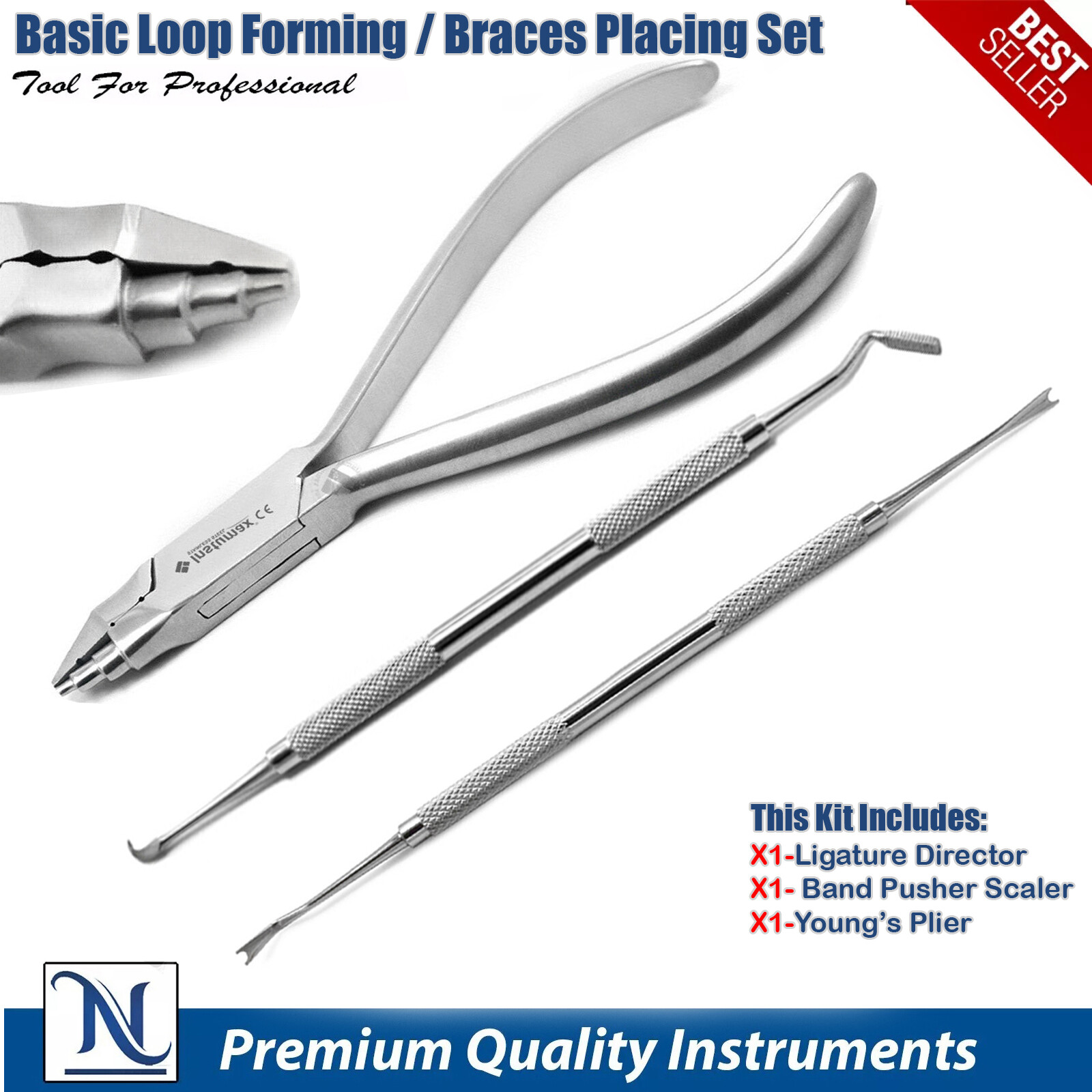 Basic Loop Forming Braces Placing Set Young Loops Bending Pliers Ligature Dental