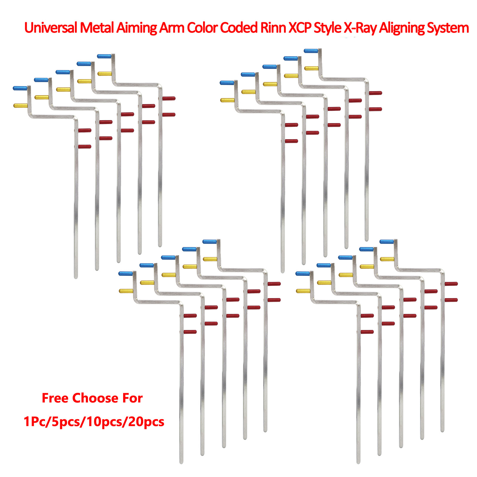 Universal Metal Aiming Arm Color Coded Rinn XCP Style X-Ray Aligning System
