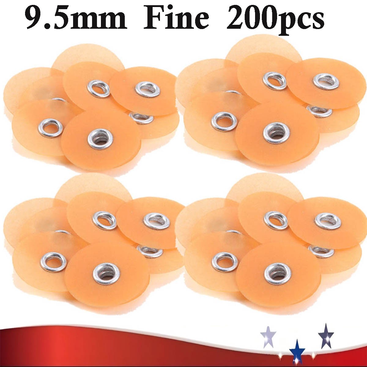 200pcs Dental SOFLEX Discs Composite Finishing Polishing Discs 9.5mm Fine