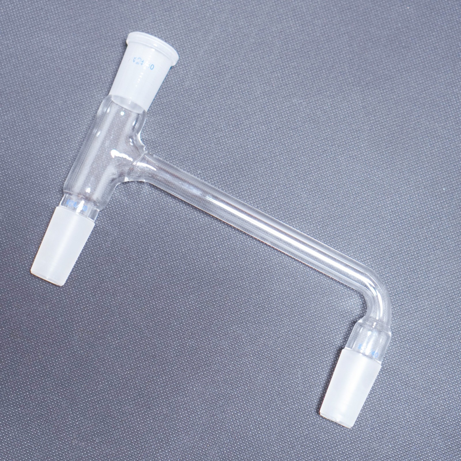 Laboratory glass 3-way connecting tube distillation head lab glassware supplier
